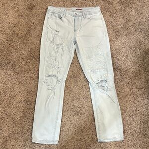 Pilcro Light Wash Distressed Slim Boyfriend Jeans